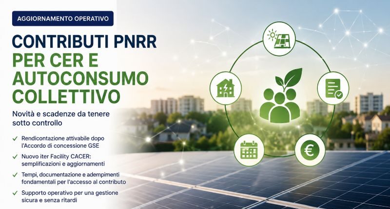 Contributi PNRR per CER e autoconsumo collettivo: cosa cambia per imprese ed enti