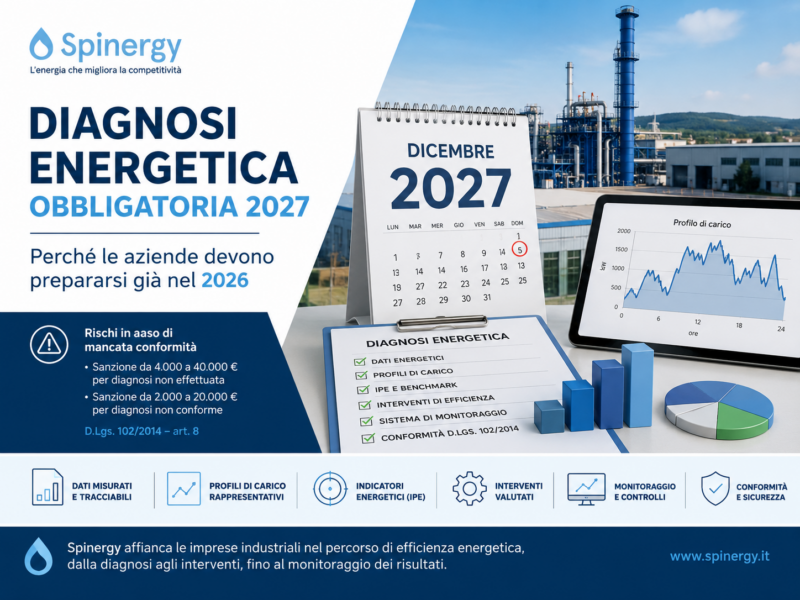 Diagnosi energetica obbligatoria 2027: perché le aziende devono prepararsi già nel 2026